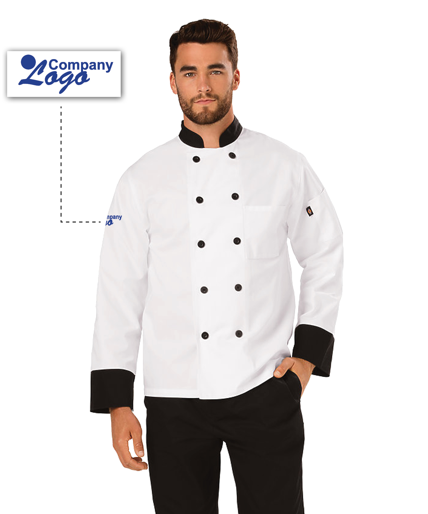 emboridered chef coat